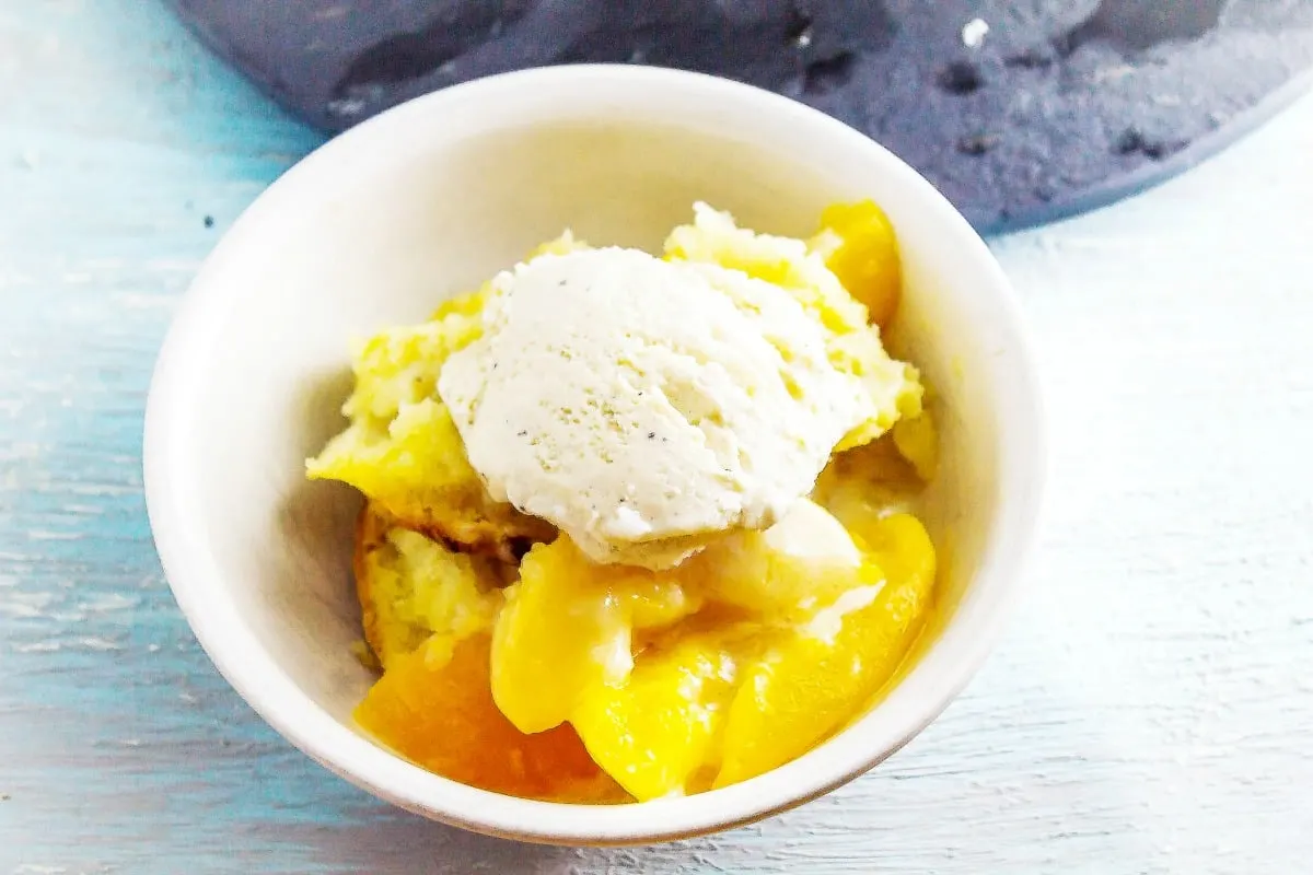 Simple Peach Cobbler is an easy and yummy dessert to whip up. It is simply a dump it and bake it type of dessert. Easy and delicious, it doesn't get any better.