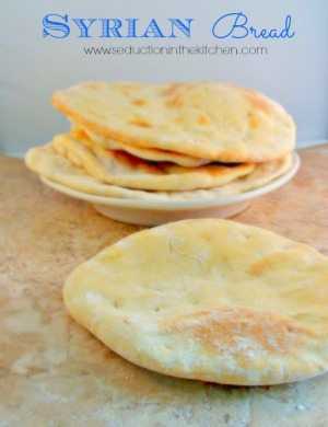 Syrian bread is a Middle Eastern bread that is very versatile. A recipe from Seduction in the Kitchen.
