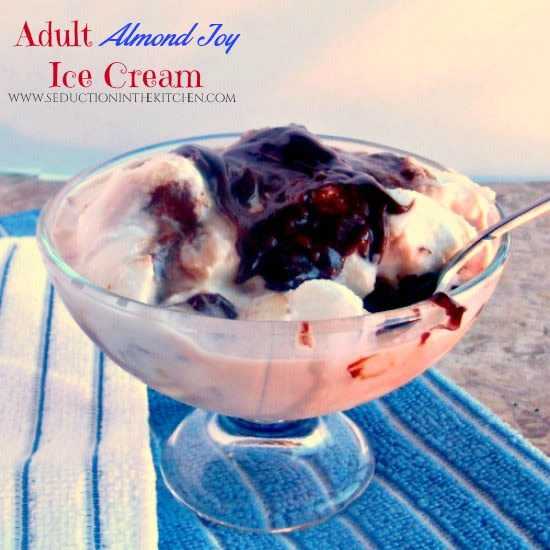 The Adult Almond Joy Ice Cream is chocolate, Alize Coco, and Ice cream makes a great combo for the Adult Almond Joy Ice cream, the perfect recipe for a girl's broken heart. 