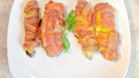 Bacon Wrapped Stuffed Fried Pickles {The New Fried Pickles} baconwrappedstuffedpickle
