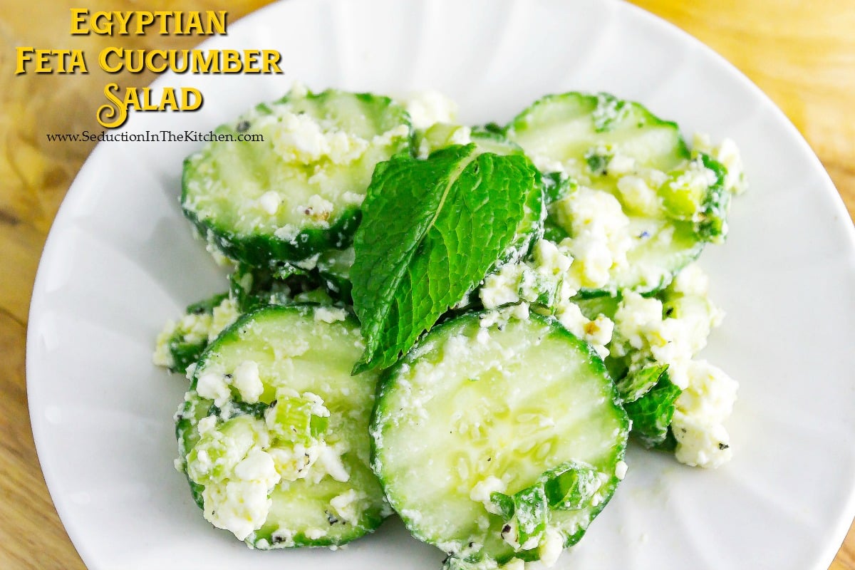 Egyptian Feta Cucumber Salad from Seduction in the Kitchen
