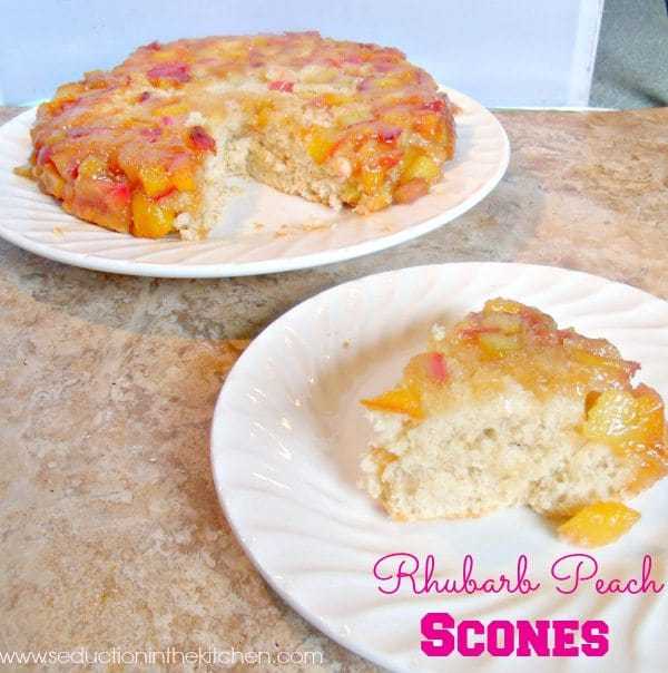 rhubarb peach scones