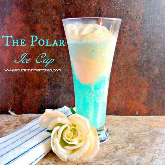 The Polar Ice Cap Drink is a fun drink 2 ingredient drink recipe for #sundaysupper that was inspired by a 1980's B comedy movie.