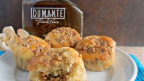 baklava muffins on white plate with dumante