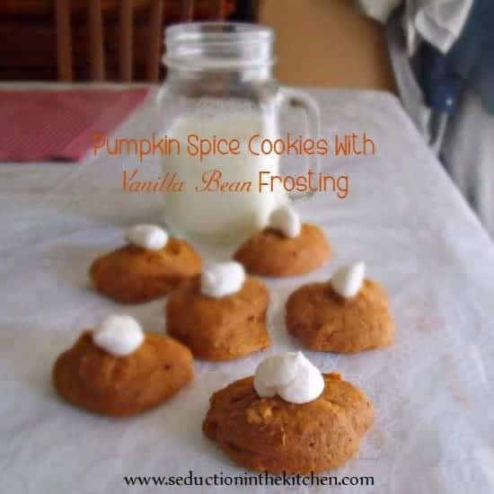 Pumpkin Spice Cookies with Vanilla Bean Frosting