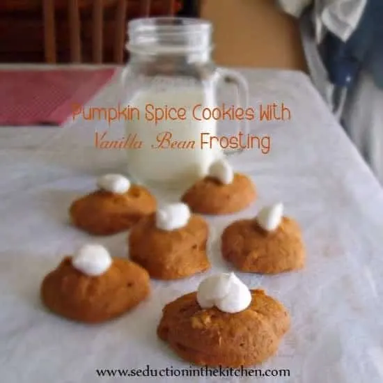 Pumpkin Spice Cookies with Vanilla Bean Frosting