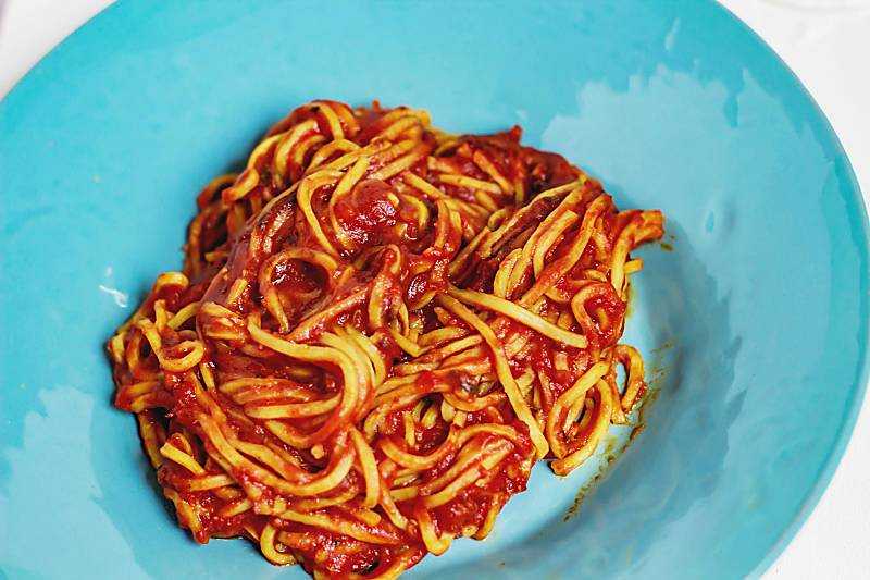 crock pot baked spaghetti