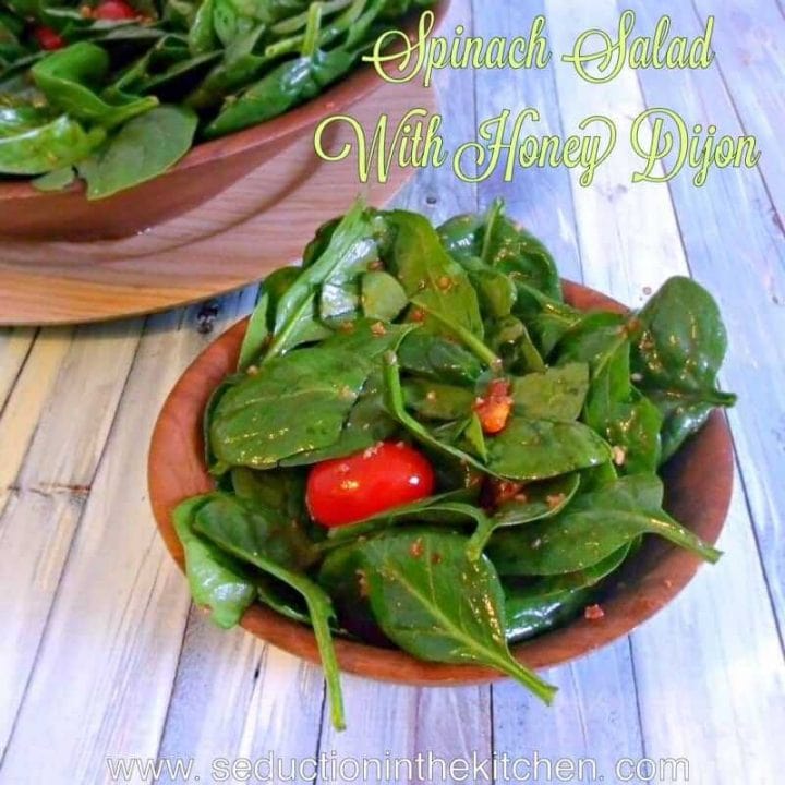 Spinach Salad With Honey Dijon Dressing {Quick Salad}
