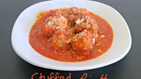 Stuffed Ricotta Meatball Bake A recipe from Seduction in the Kitchen
