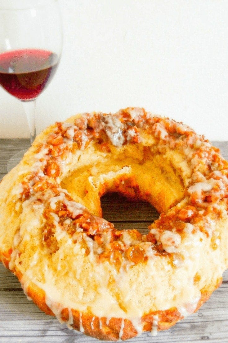 Polish Bobka Easter Bread With red wine