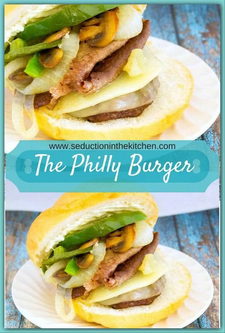 The Philly Burger is when a gourmet burger meets a Philly Cheesesteak in this recipe. A recipe from Seduction in the Kitchen. 