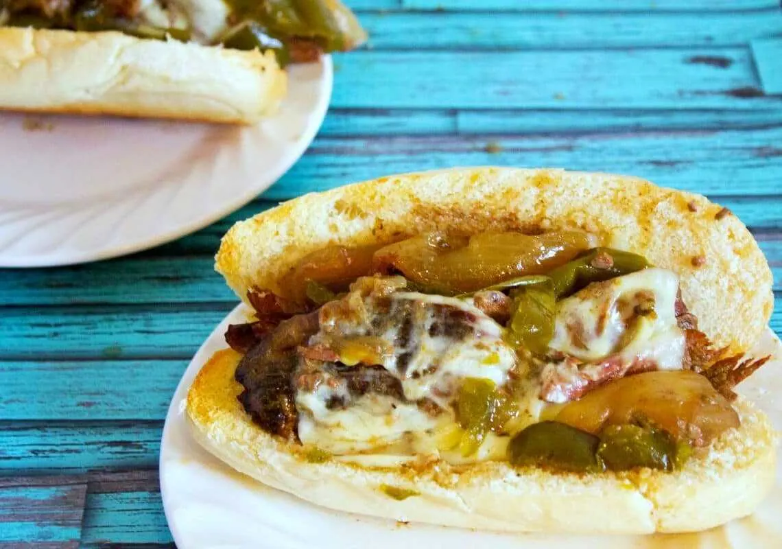 Slow Cooker Cheesesteak Sandwiches