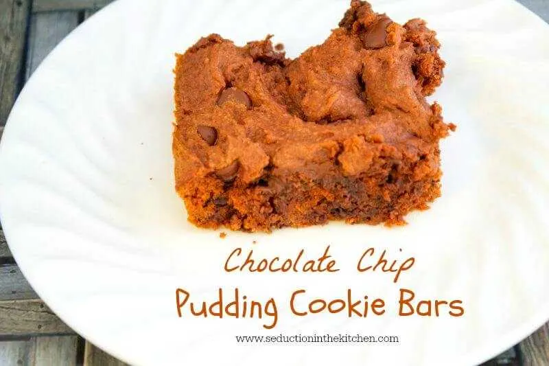 Chocolate Chip Pudding Cookie Bars From Seduction in the Kitchen 1