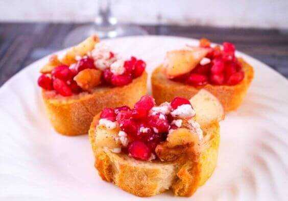 Pomegranate Bruschetta 