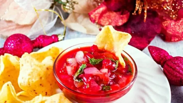 Cranberry Salsa {Christmas Cocktail Party Appetizer} CranberrySalsa