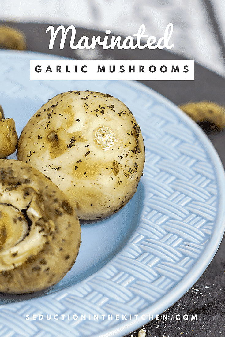 Marinated Garlic Mushrooms long pin