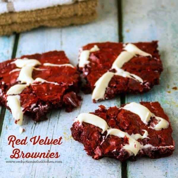 Red Velvet Brownies from Seduction in the Kitchen