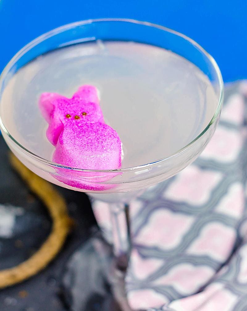 Peep Drop Martini in a glass on table