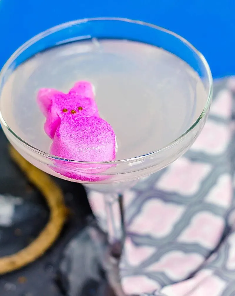 Peep Drop Martini in a glass on table