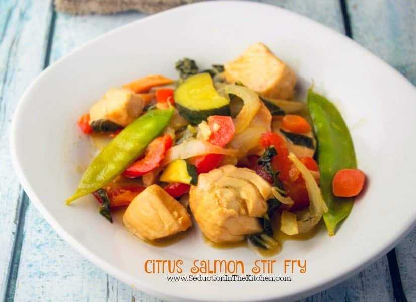 Citrus Salmon Stir Fry from Seduction in the Kitchen