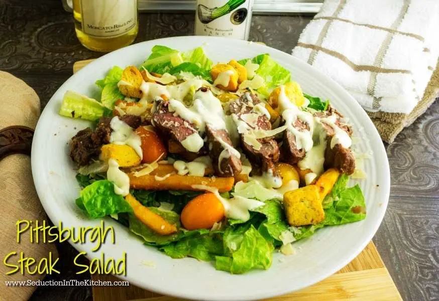 Pittsburgh Steak Salad from Seduction in the Kitchen