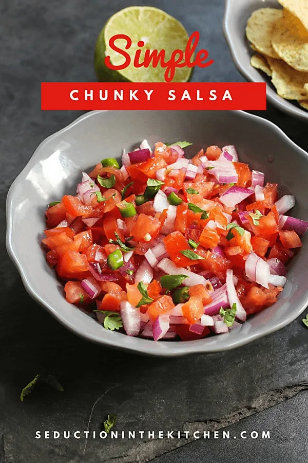 simple chucnky salsa long pin