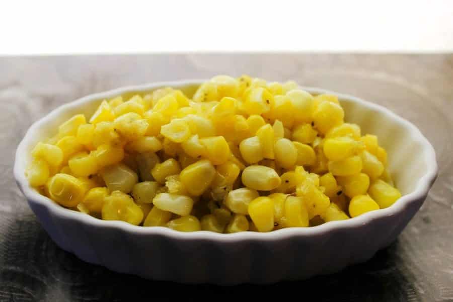 Summer Fresh Skillet Corn has fresh corn, cut off the cob that is seasoned and fried in a skillet, it is the perfect side dish for using sweet summer corn. 