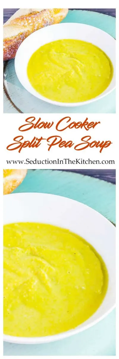 Slow Cooker Split Pea Soup is "almost famous". This vegetarian version recipe is based on Pea Soup Andersens famous endless bowl version 