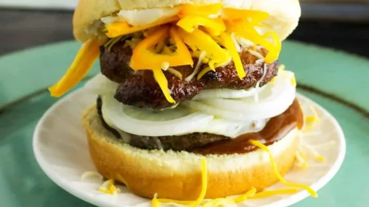 The Black and Gold Burger: Pittsburgh Steelers Fan Burger The Black and Gold Burger
