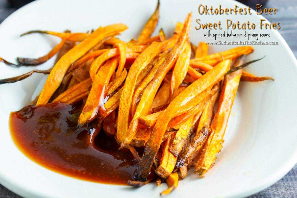 Oktoberfest Beer Sweet Potato Fries from Seduction in the Kitchen