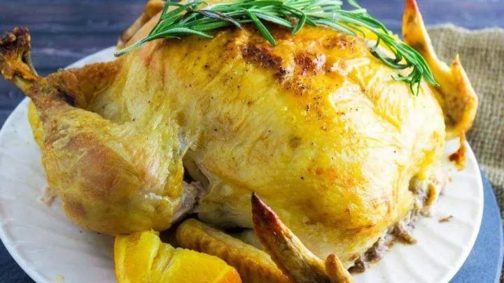 Rosemary Citrus Roast Chicken {Nice and Juicy Lemon Chicken} RosemaryCitrusRoastChicken