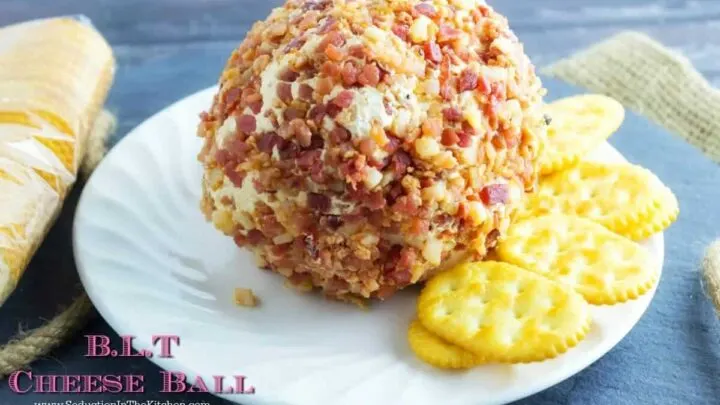 BLT Cheese Ball {Easy 3 Ingredient Recipe} BLT Cheeseball from Seduction in the Kitchen