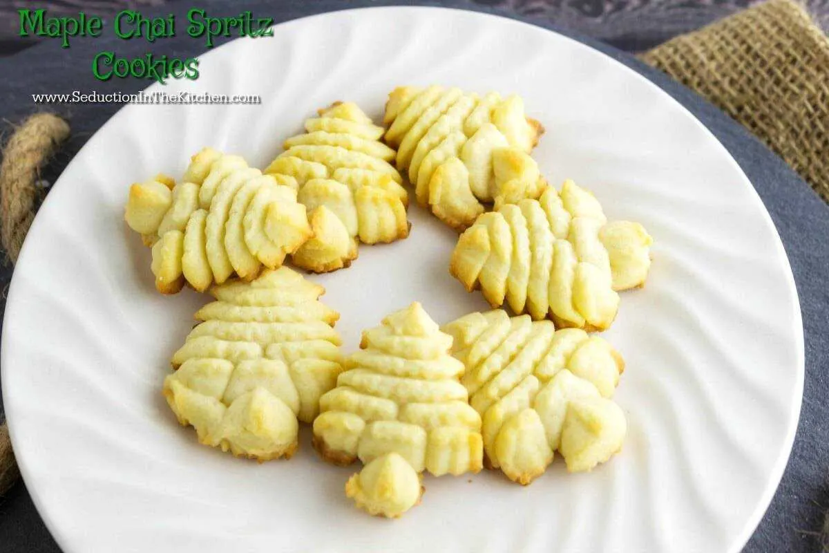 Maple Chai Spritz Cookies from Seduction in the Kitchen