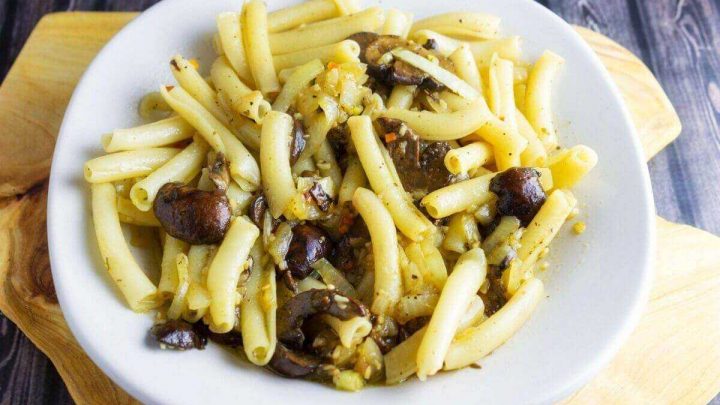 Vegan Lemon Mushroom Pasta