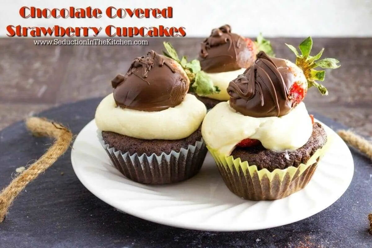 Chocolate Covered Strawberry Cupcakes photo