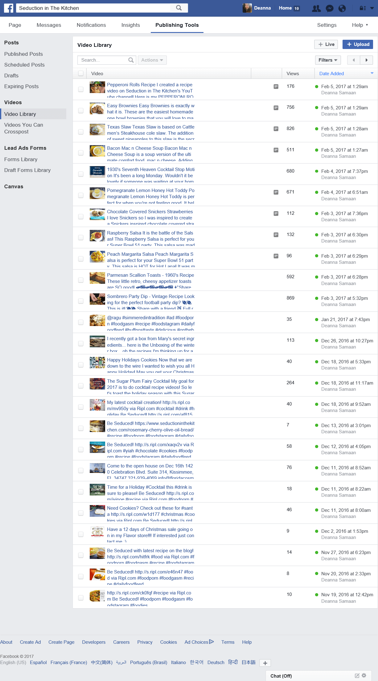 Facebook CrossPosting Videos