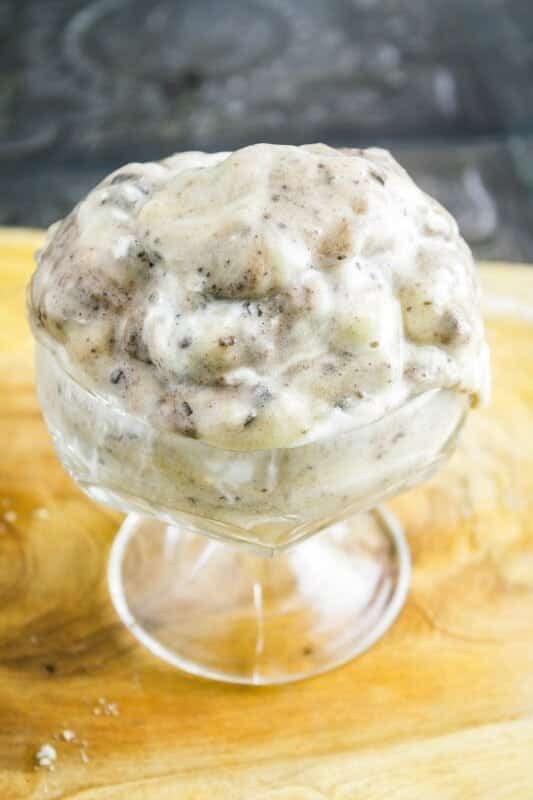 Chocolate Chip Fluffernutter Nice Cream is a dairy free, healthy alternative to ice cream. It is super easy to make and will quickly become a new summertime treat.