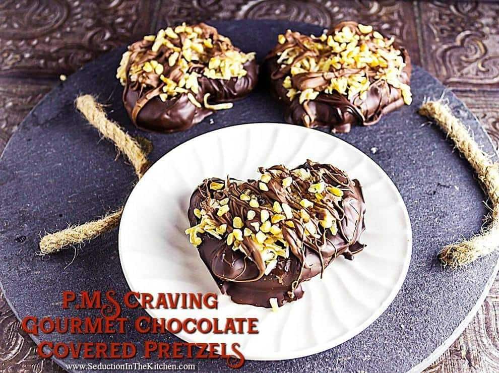 P.M.S Craving Gourmet Chocolate Covered Pretzels is simple a woman's best friend. It has the sweet, crunchy, salty, and of course, chocolate taste that we want.