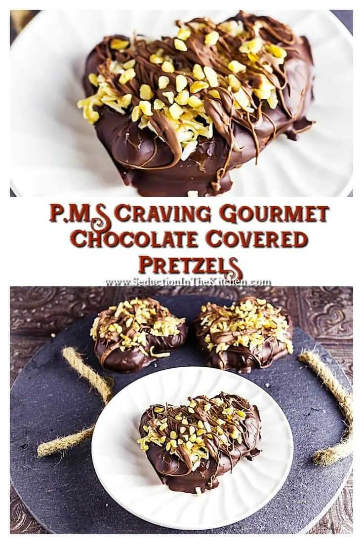 P.M.S Craving Gourmet Chocolate Covered Pretzels is a woman's best friend. It has the sweet, crunchy, salty, and of course, chocolate taste that we want.