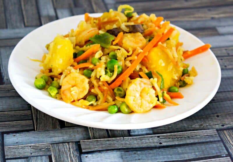 Hawaiian Shrimp Fried Rice is Hawaiian inspired fried rice that is made with pineapple. This recipe will is easy to make and you want to have it as a meal.