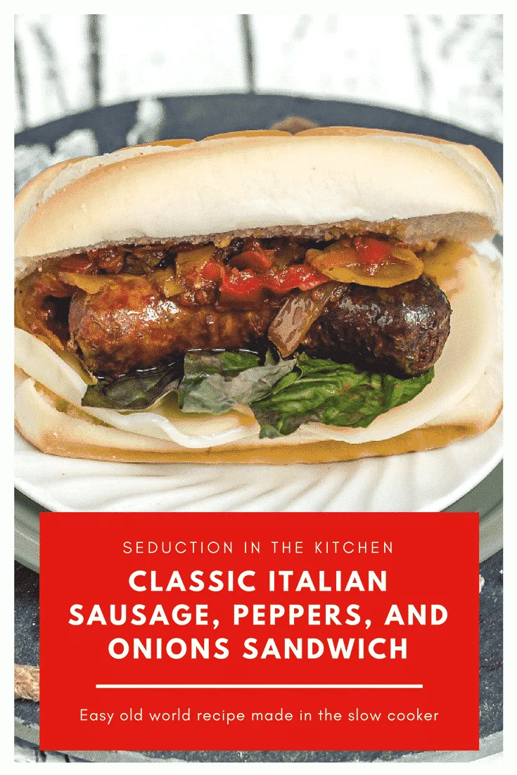 Classic Italian Sausage, Peppers, and Onions Sandwiches is an old world Italian recipe made for the 21st century in the slow cooker. Classic Italian Sausage, Peppers, and Onions Sandwiches Long pin