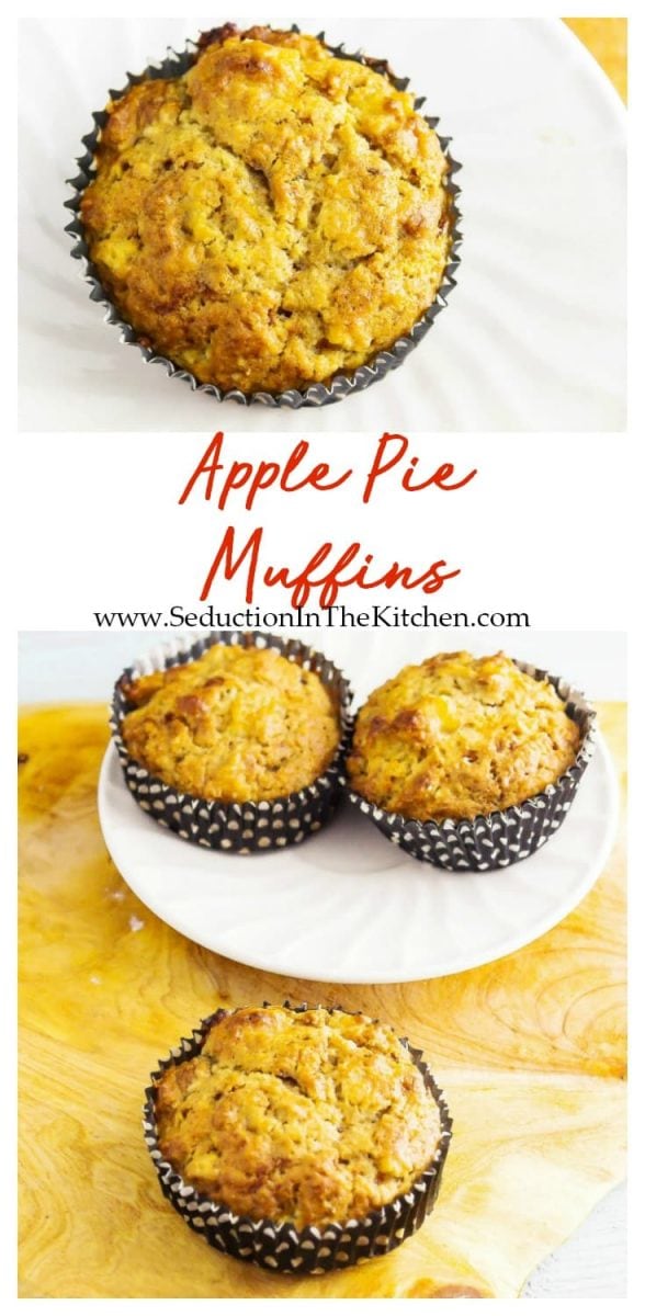 Apple Pie Muffins is a muffin with crumbled apple pie baked right into it. This moist and delicious treat is the perfect way to use up leftover apple pie.