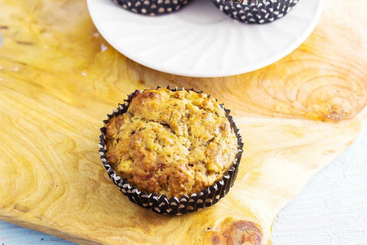 Apple Pie Muffins is a muffin with crumbled apple pie baked right into it. This moist and delicious treat is the perfect way to use up leftover apple pie.