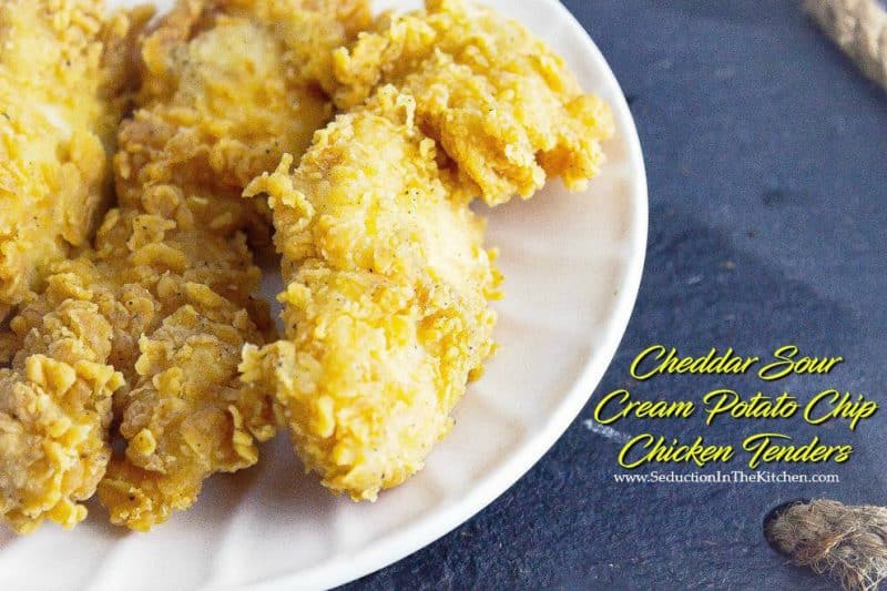 Airr Fryer Cheddar Sour Cream Potato Chip Chicken Tenders are a wonderfully crispy, flavorful chicken tender that uses very little oil to make. This simple recipe only takes 4 ingredients to create these chicken tenders