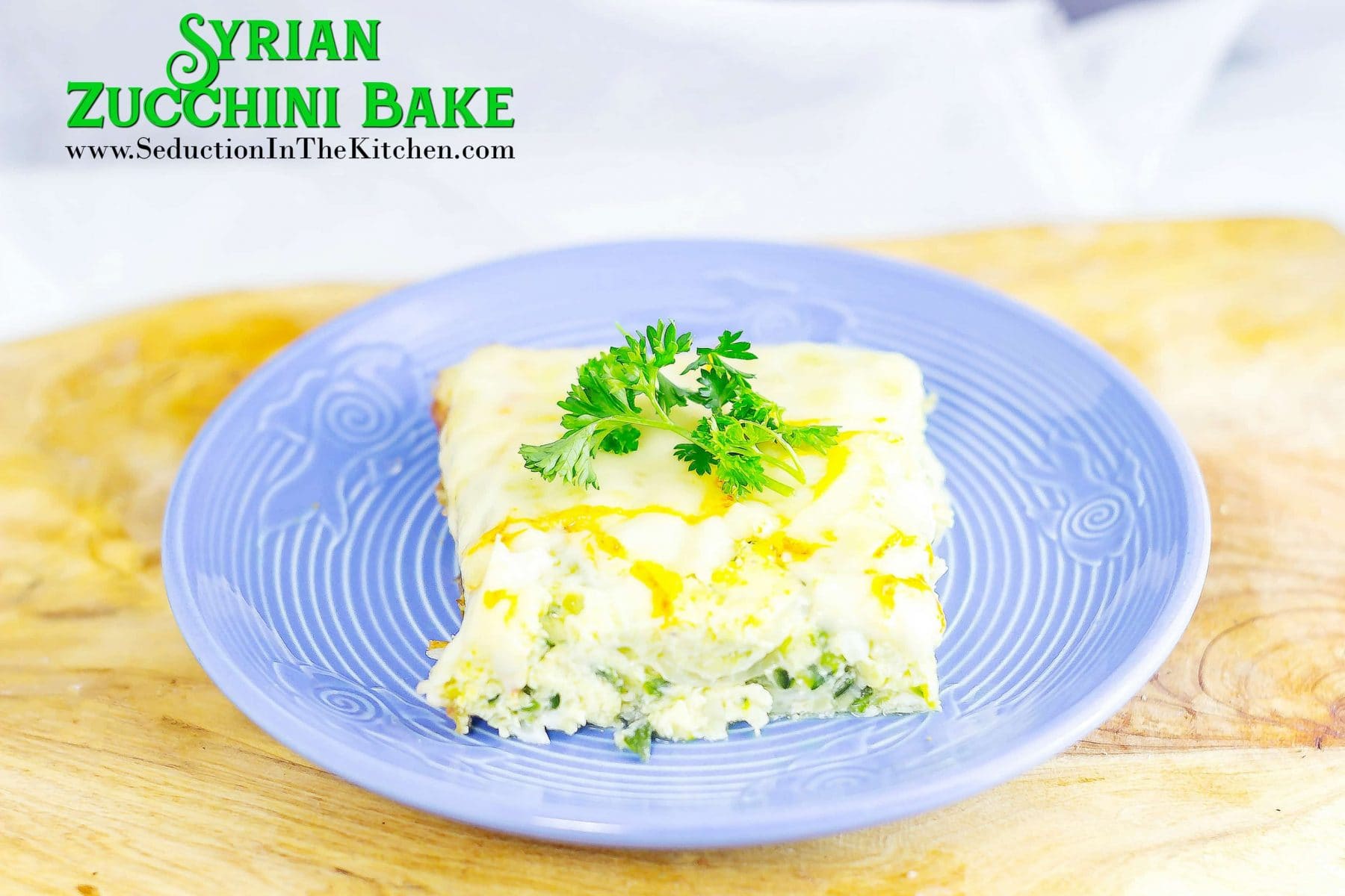 Syrian Zucchini Bake or Calavasa al Horno is a savory frittata that can be very addicting. Layers of onion, zucchini, and cheese combined with eggs in this dish.