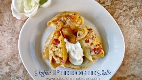 Stuffed Pierogie Shells {Poor Man's Homemade Pierogies} sundaysupperstuffedpierogieshells