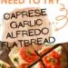 Caprese Garlic Alfredo Flatbread {Easy Alfredo Pizza}