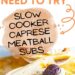 Slow Cooker Caprese Meatball Subs {Easy Sub Sandwich}