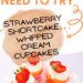 Strawberry Shortcake Whipped Cream Cupcakes (Easy Recipe}