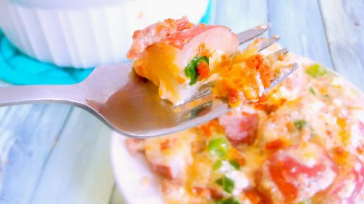 Warm Loaded Baked Potato Salad {Warm or Cold Side Dish} Warm Loaded Baked Potato Salad shot